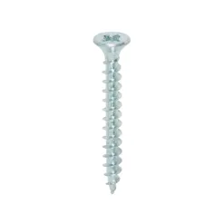 Solo Countersunk Silver Woodscrews - 4.0 x 35