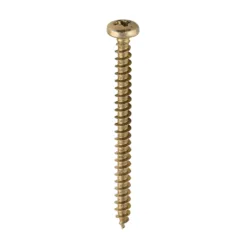 Classic Multi-Purpose Pan Head Gold Woodscrews - 4.0 x 50