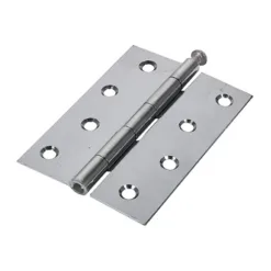 Butt Hinges Loose Pin (1840) Steel Polished Chrome - 100 x 71
