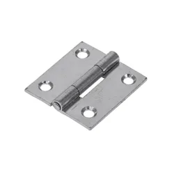 Butt Hinges Fixed Pin (1838) Steel Silver - 38 x 34