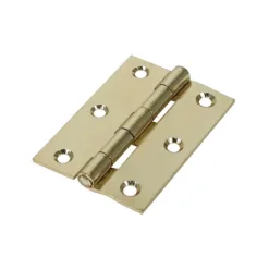 Butt Hinges Fixed Pin (1838) Steel Electro Brass - 63 x 44