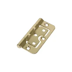 Hurlinge Hinges Fixed Pin (104) Steel Electro Brass - 75 x 55