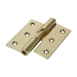 Rising Butt Hinges Left Hand Steel Electro Brass - 75 x 72