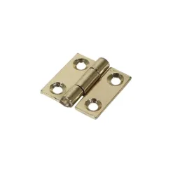 Butt Hinges Fixed Pin (1838) Steel Electro Brass - 25 x 25
