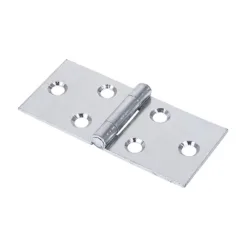 Backflap Hinges Uncranked Knuckle (404) Steel Silver - 38 x 87