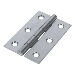 Butt Hinges Fixed Pin (1838) Steel Silver - 75 x 50
