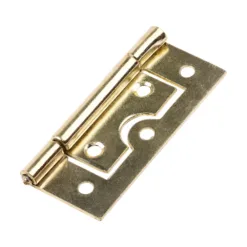 Flush Hinges (105) Steel Electro Brass - 63 x 37