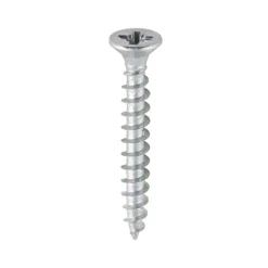 Solo Countersunk Silver Woodscrews - 4.5 x 35