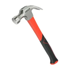 Fibreglass Claw Hammer, Curved Single Piece High Strength Anti-Shock Smooth Face Hammer - 20oz