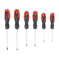 Alternative view of Screwdriver Set, Slotted and Phillips Screwdrivers with Magnetic Tips, Ergonomic Anti-Slip Handles - 6 Pieces