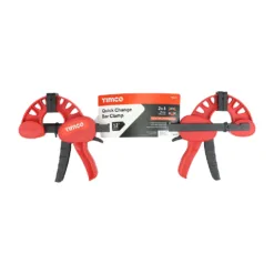 Alternative view of Quick Change Bar Clamp, Two Piece Set, Heavy Duty 135kg Quick Release Woodworking Clamp, One Handed Clamp - 12" / 300mm Clamping Capacity