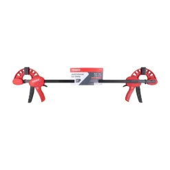 Alternative view of Quick Change Bar Clamp, Two Piece Set, Heavy Duty 135kg Quick Release Woodworking Clamp, One Handed Clamp - 24" / 600mm Clamping Capacity