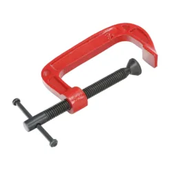 G Clamp, Heavy Duty Solid Steel G Clamp, 45mm Jaw Width - 3"