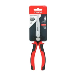 Alternative view of Long Nose Pliers, Multi-purpose Long Nose Grips & Cutters with Soft Grip Handles - 8" / 200mm