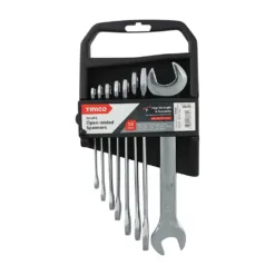 Open Ended Spanner Set - Metric Drop Forged Chrome Vanadium, 6mm to 22mm - 8 Pieces