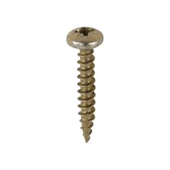Classic Multi-Purpose Pan Head Gold Woodscrews - 5.0 x 30