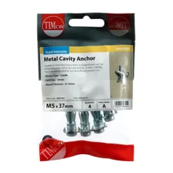 Alternative view of Metal Cavity Anchors Silver - M5 x 37 (45mm Screw)