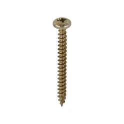 Classic Multi-Purpose Pan Head Gold Woodscrews - 5.0 x 50