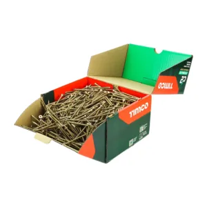 C2 Strong-Fix Multi-Purpose Premium Countersunk Gold Woodscrews - 5.0 x 80