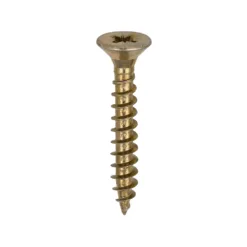 Solo Countersunk Gold Woodscrews - 6.0 x 40