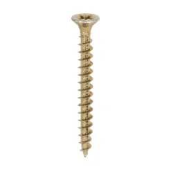 Solo Countersunk Gold Woodscrews - 6.0 x 60