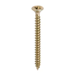 Solo Countersunk Gold Woodscrews - 6.0 x 70