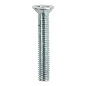Machine Countersunk Silver Screws - M6 x 25