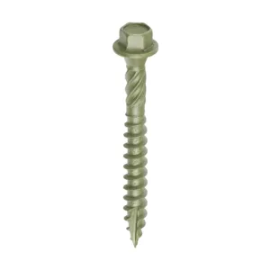 Timber Screws Hex Flange Head Exterior Green - 6.7 x 60