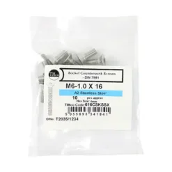 Alternative view of Countersunk Socket Screws DIN7991 A2 Stainless Steel - M6 x 16