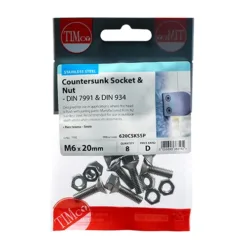 Alternative view of Countersunk Socket Screws DIN7991 A2 Stainless Steel - M6 x 20