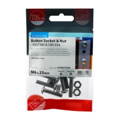 Alternative view of Button Socket Screws ISO7380 A2 Stainless Steel - M6 x 25