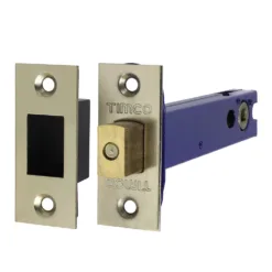 Alternative view of Architectural Tubular Deadbolt Electro Brass & Satin Nickel - 128mm