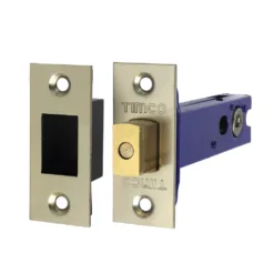Alternative view of Architectural Tubular Deadbolt Electro Brass & Satin Nickel - 103mm
