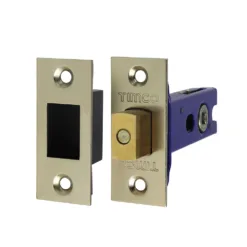 Architectural Tubular Deadbolt Electro Brass & Satin Nickel - 78mm