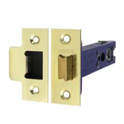 Architectural Tubular Latch Electro Brass & Satin Nickel - 103mm