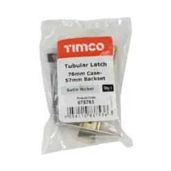 Alternative view of Tubular Latch Satin Nickel - 76mm