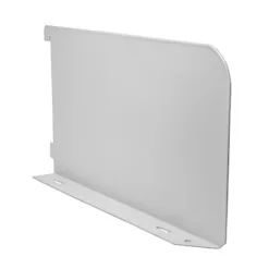 Twin Slot Shelf End White - 200mm