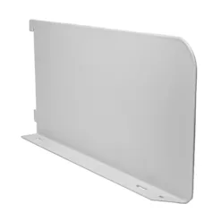 Twin Slot Shelf End White - 300mm