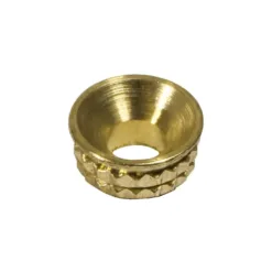 Knurled Brass Inset Screw Cup - To fit 3.5 Screw
