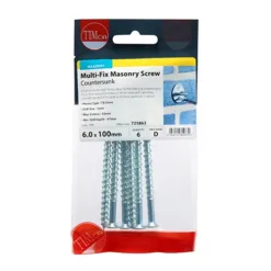 Alternative view of Masonry Screws Countersunk Silver - 6.0 x 100