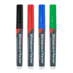 Whiteboard Markers Fine Tip Mixed Colours - Fine Tip Four Pack