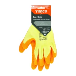 Alternative view of Eco Grip Crinkle Latex Coated Polycotton Gloves - Medium