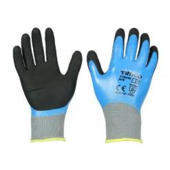 Waterproof Grip Sandy Nitrile Foam Coated Polyester Gloves - Medium
