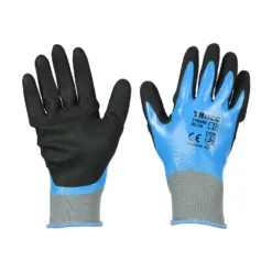 Waterproof Grip Sandy Nitrile Foam Coated Polyester Gloves - X Large