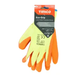 Alternative view of Eco Grip Crinkle Latex Coated Polycotton Gloves - X Large