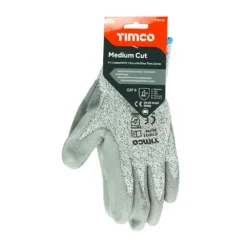 Alternative view of Medium Cut PU Coated HPPE Fibre with Glass Fibre Gloves - X Large