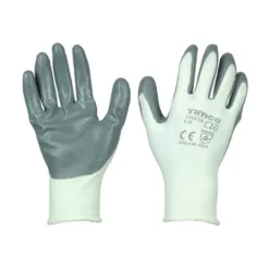 Secure Grip Smooth Nitrile Foam Coated Polyester Gloves - Large