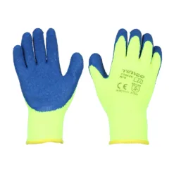 Warm Grip Crinkle Latex Coated Polyester Gloves - Medium