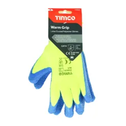 Alternative view of Warm Grip Crinkle Latex Coated Polyester Gloves - Medium