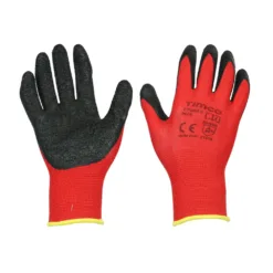 Light Grip Glove Crinkle Latex Coated Polyester Gloves - Medium